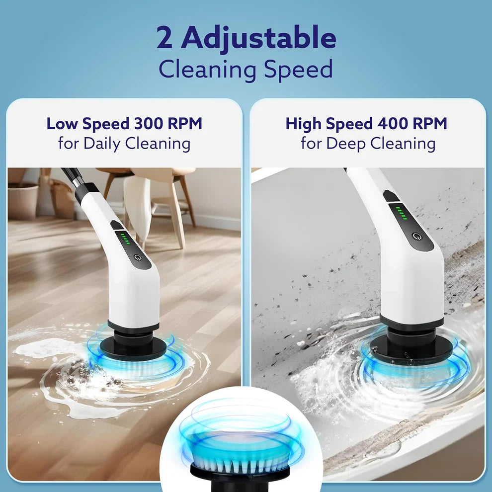 9-in-1 Cordless Electric Spin Scrubber Brush Heads | Clean!