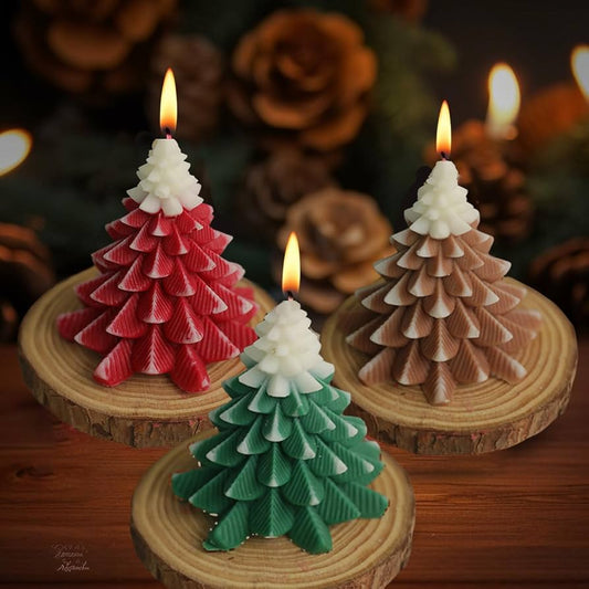 Christmas Glow Tree Candle| SOY AND BEE WAX|