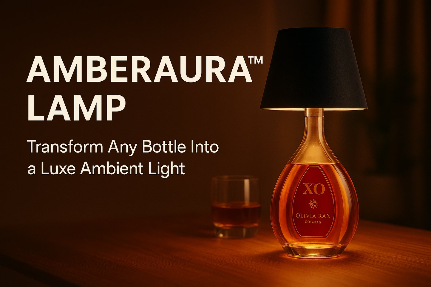 Amber Aura Bottle Lamp | Rechargable