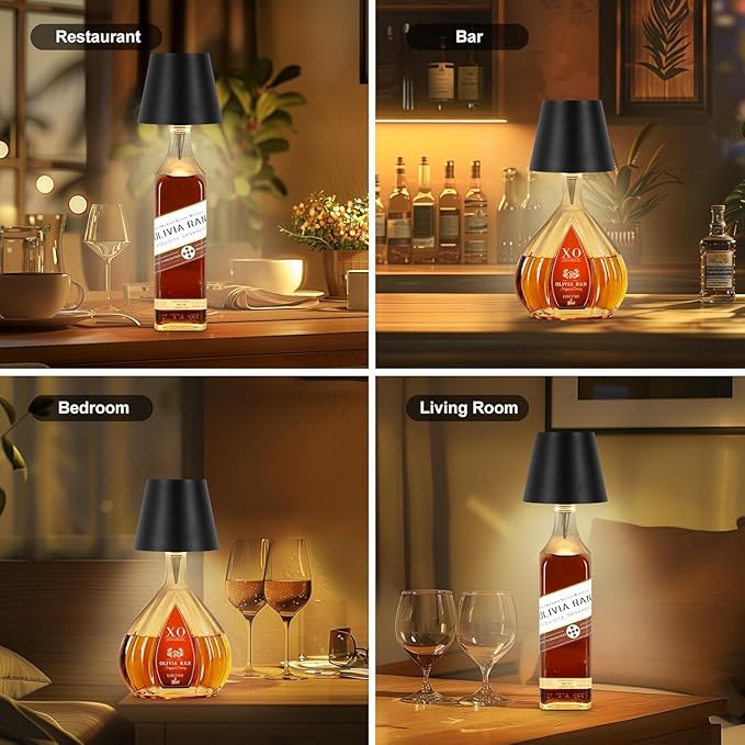 Amber Aura Bottle Lamp | Rechargable