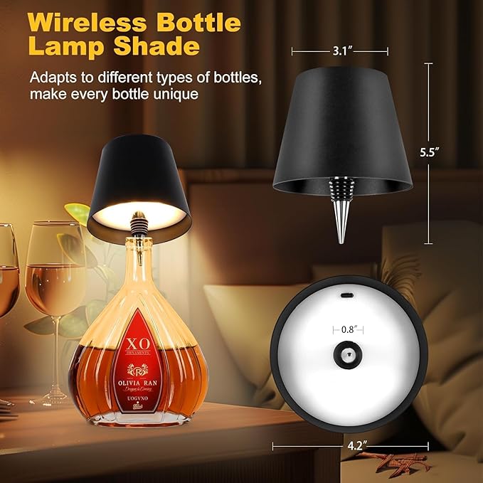 Amber Aura Bottle Lamp | Rechargable
