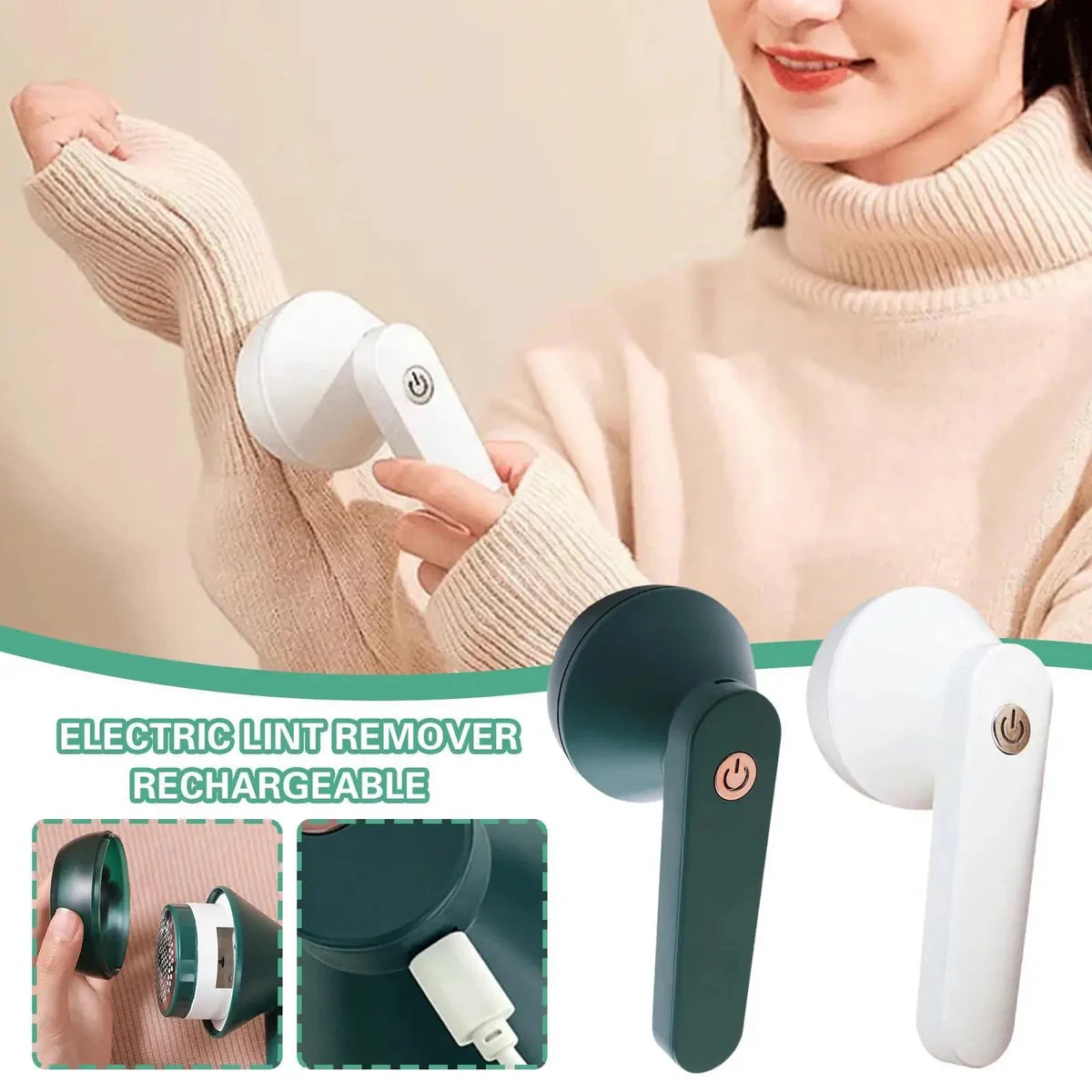 Lint Go |Rechargeable Electric Lint Remover for Home Use